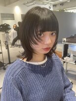 小顔ネビージュ/ボブルフ/黒髪/ワンレン/表参道