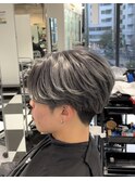 メンズ刈り上げニュアンスセンターパート
