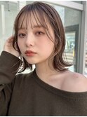 魅力倍増カール シアーカラー ショート 姫カット ダークアッシュ
