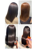 美容室フルール&nbsp;20代30代40代髪質改善ナチュラルボブ艶感ピンクアッシュ