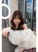 くびれミディ_黒髪ボブルフネビージュ小顔ワンレン