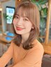 ブリーチなしWカラー+カット+高保湿Tr ￥27,170 【表参道/顔周り/顔周りボブ