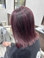 ベルヘアーデザイン 堺東(Belle hair Design)&nbsp;ハイライト/外国人風/ミディアム/ケアブリーチ/堺東