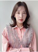 くびれヘア*ミディアムヘア*レイヤー*白髪染め*30代40代50代