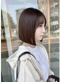 ボブ/前下がりボブ/ブラウン