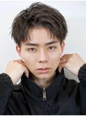 ショートアップバング刈り上げツーブロ束感スパイキーショート