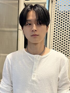 ゼストプール(ZEST POOL) men's センターパート　ウルフカット　韓国ヘア