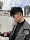 スペインカール風テーパーフェード