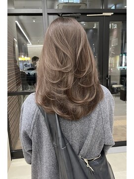 ショコラグレージュレイヤーカット