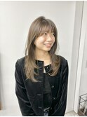 大人可愛い大人美人くすみカラーアッシュグレーベージュ