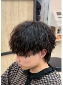 大分メンズ刈らないマッシュツイストスパイラルパーマ