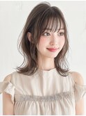 外ハネミディアムレイヤー/くびれミディ小顔ヘア20代30代p北浦和