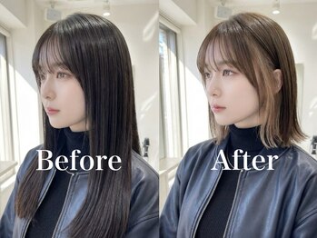メゾンイデアル(maison Ideal)の写真/ダメージレスなハイトーンカラーなら《maison Ideal》“絶妙カラー×抜け感ヘア”が大人気の美容室◎