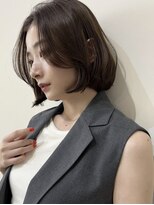 コート 青山(Cote) 美髪大人ボブ内巻きボブまとまるボブ艶ココアグレージュブラウン