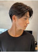 テーパーフェードニュアンスパーマ刈り上げセンターパートメンズ