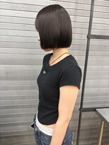 ロックス バイ マグ 松本(rocks BY MAG)&nbsp;ブリーチなし大人可愛いマロンブラウン似合わせ耳かけボブ