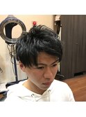 束感アップバングマッシュ