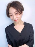 【morio池袋】大人可愛い前下がり透け感ショート♪