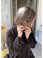 bibito デザインカラー　ブリーチカラー　アッシュベージュ