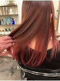 インナーカラーピンクアッシュ