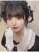 リアイス(Re:ICE) ミニウルフ/くすみブルー/流れるレイヤー/インナーハイライト