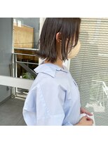 ミント(mint) 外ハネボブ/切りっぱなしボブ/ボブ/グレージュ