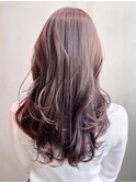 ピンクラベンダー_グレージュカラーボブウルフ_ba364842