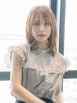 エースハバナ 渋谷(1 HAVANA) ケアブリーチブロンドカラー/大人可愛い外ハネボブ/学割U24