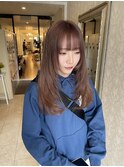 ロングヘアロングレイヤーウルフカットロングウルフベージュ