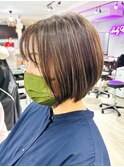 白髪ぼかしハイライト×ショートボブ【シン】