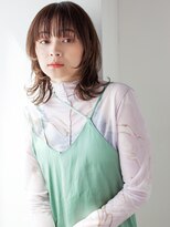 アッシュ 池袋店(Ash)&nbsp;10代20代30代『ニュアンスカールのミディアムウルフ』　＃池袋駅