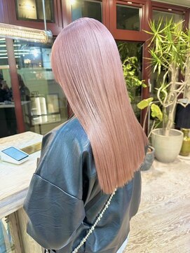 ヲタク(wotaku.) ピンクベージュくすみピンクダブルカラーケアブリーチハイトーン