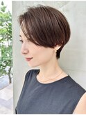大人ハンサムショート/前髪なしショート/ショートヘア/表参道
