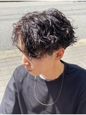 #カルマパーマ#ベリーショート#ダークアッシュ#ニュアンスパーマ