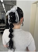 編みおろしポニー