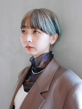 シオン(shion) 小顔透明感カラー秋色くすみベージュオリーブカラー_ba504711