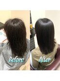 簡単スタイリング♪艶髪ヘアー縮毛矯正