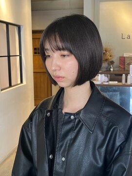ラーサ(LaHzA) 大人ショートボブ丸みショートカットマッシュショート前髪あり