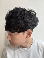 グラフ 立川(Graph.)&nbsp;無造作ニュアンスツーブロックメンズパーママッシュ