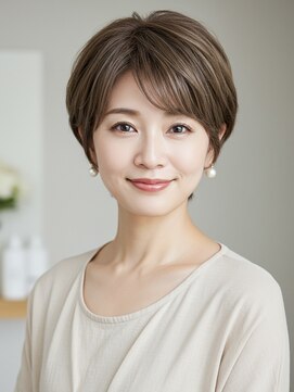 レヴィア(REVIA) 白髪ぼかしハイライトブリーチミルクティーベージュ