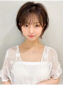 大人かわいい小顔ヘア/サイドバング/大人ショート20代30代40代