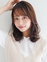リヤン 表参道(lyann)&nbsp;斜めバングエアリーカール小顔ワンカール黒髪美髪外ハネボブ
