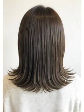 アントワープトーキョー(antwerp TOKYO) 30代40代外ハネミディアム髪質改善酸性ストレート白髪染め