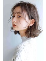 ムウ 難波(MOU)&nbsp;ショート暗めカラーグランマッシュデザインカラー20代30代40代