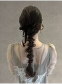 編みおろしヘアセット/お呼ばれ/大阪梅田茶屋町