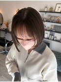 イルミナカラーで赤み消しオリーブベージュ