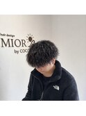 メンズ刈り上げ縦落ちツイストスパイラル