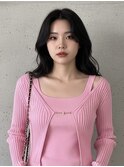 レイヤーボブヘアカラーバレイヤージュ50代くるみちゃんヘア