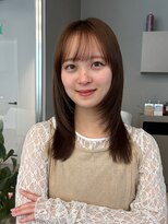 トリッカ シブヤ(TRICCA SHIBUYA)&nbsp;顔まわりレイヤー/シースルー/艶髪/オリーブベージュ