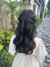 フェリーチェ 六本木店(Felice)&nbsp;ハーフツイン ブライダルヘア 前撮りヘア お色直し 花嫁ヘア